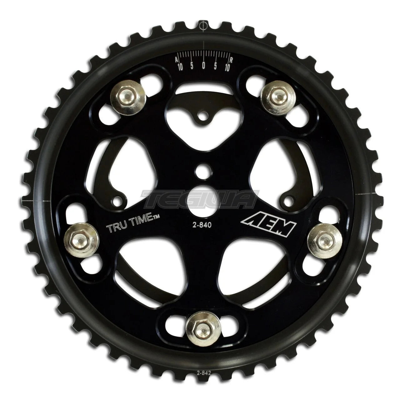 AEM Tru-Time Adjustable Cam Gear Black 5-Bolt Mitsubishi 4G63T