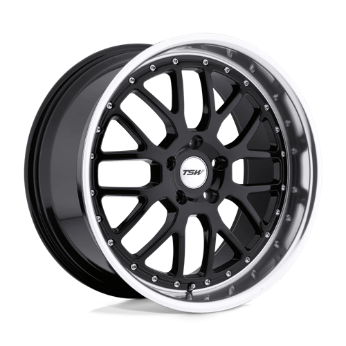 TSW VALENCIA Alloy Wheel 20x10 ET40 5x120 Gloss Black With Mirror Cut Lip 76.1mm CB