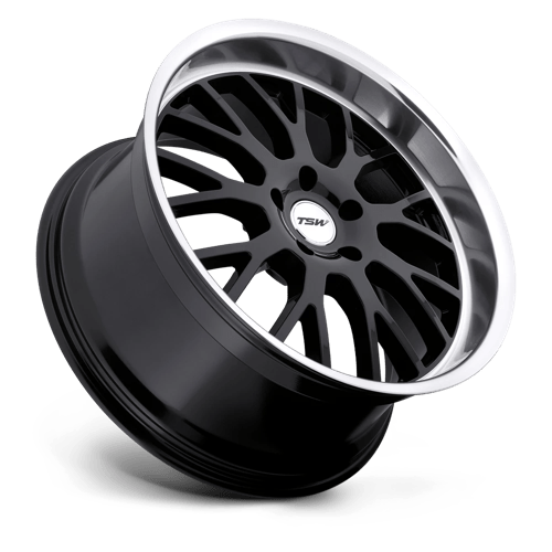 TSW TREMBLANT Alloy Wheel 20x10 ET25 5x120 Gloss Black With Mirror Cut Lip 76.1mm CB