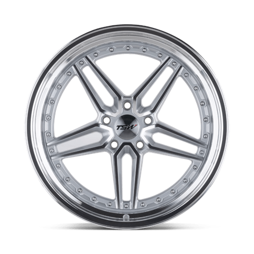 TSW ASCARI Alloy Wheel 20x10.5 ET25 5x120 Silver Withmirror Cut Face & Lip 76.1mm CB