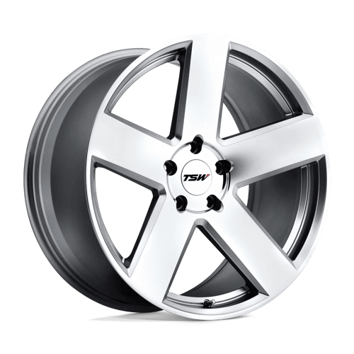 TSW BRISTOL Alloy Wheel 22x10.5 ET44 5x112 Silver With Mirror Cut Face 66.56mm CB