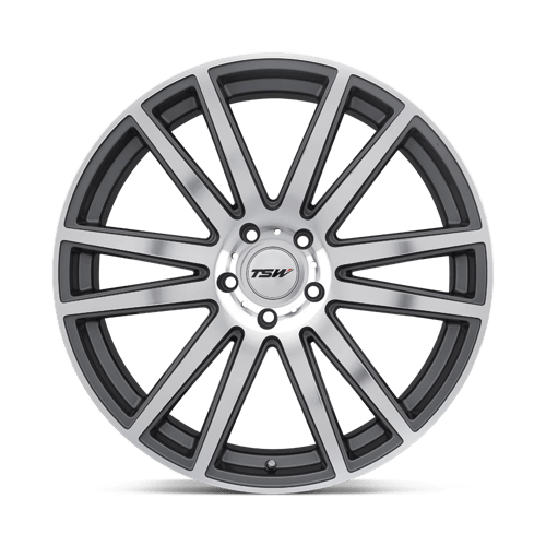 TSW GATSBY Alloy Wheel 22x10 ET44 5x112 Gunmetal With Mirror Cut Face 66.56mm CB