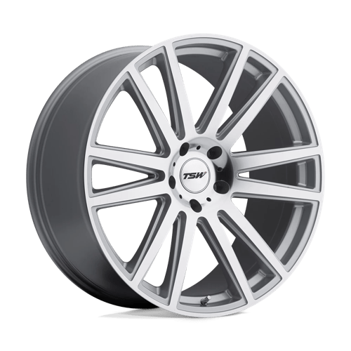 TSW GATSBY Alloy Wheel 20x10 ET37 5x120 Silver With Mirror Cut Face 76.1mm CB
