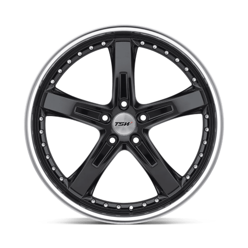 TSW JARAMA Alloy Wheel 20x10 ET40 5x114 Gloss Black With Mirror Cut Lip 76.1mm CB
