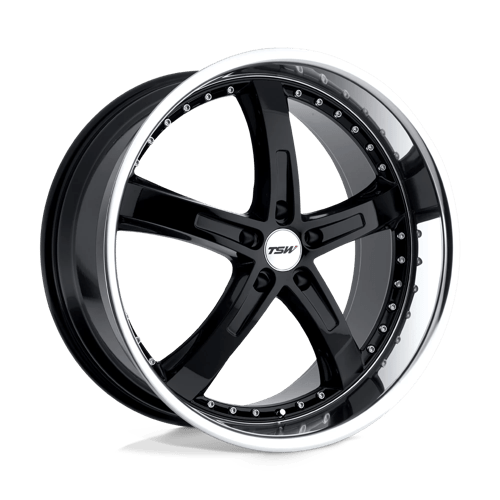 TSW JARAMA Alloy Wheel 20x10 ET40 5x114 Gloss Black With Mirror Cut Lip 76.1mm CB