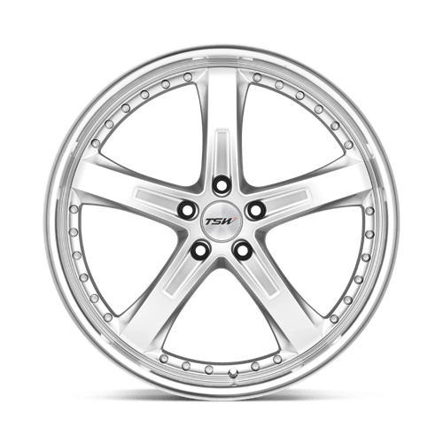 TSW JARAMA Alloy Wheel 20x10 ET25 5x120 Hyper Silver With Mirror Cut Lip 76.1mm CB