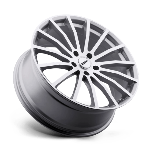 TSW MALLORY Alloy Wheel 20x10 ET42 5x112 Silver With Mirror Cut Face 72.1mm CB