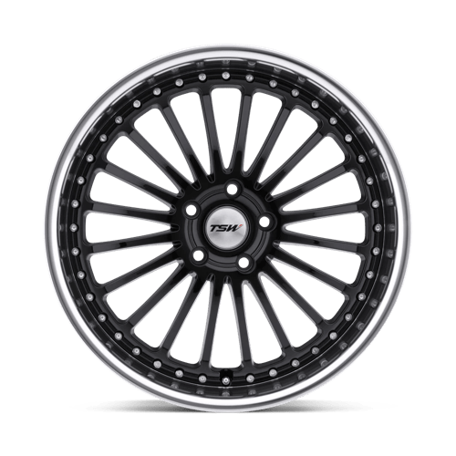 TSW SILVERSTONE Alloy Wheel 20x10 ET54 5x112 Gloss Black With Mirror Cut Lip 72.1mm CB
