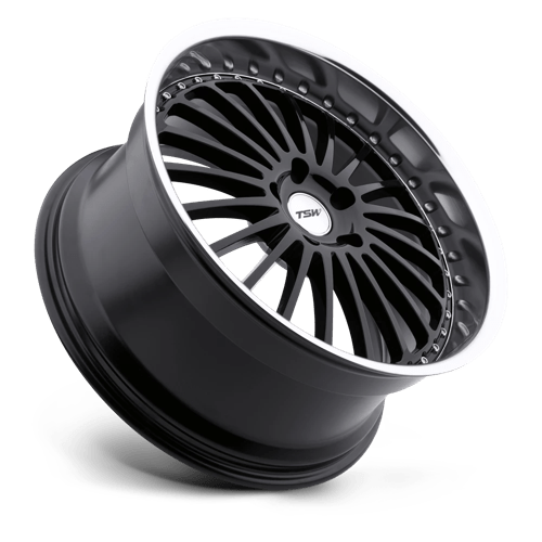 TSW SILVERSTONE Alloy Wheel 20x10 ET54 5x112 Gloss Black With Mirror Cut Lip 72.1mm CB