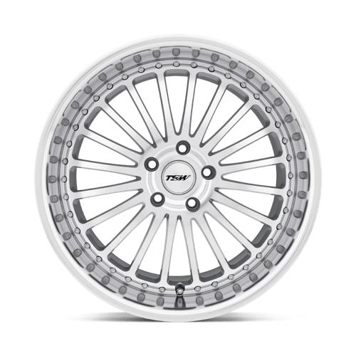 TSW SILVERSTONE Alloy Wheel 22x9 ET35 5x120 Silver Mirror Cut Face & Lip 76.1mm CB