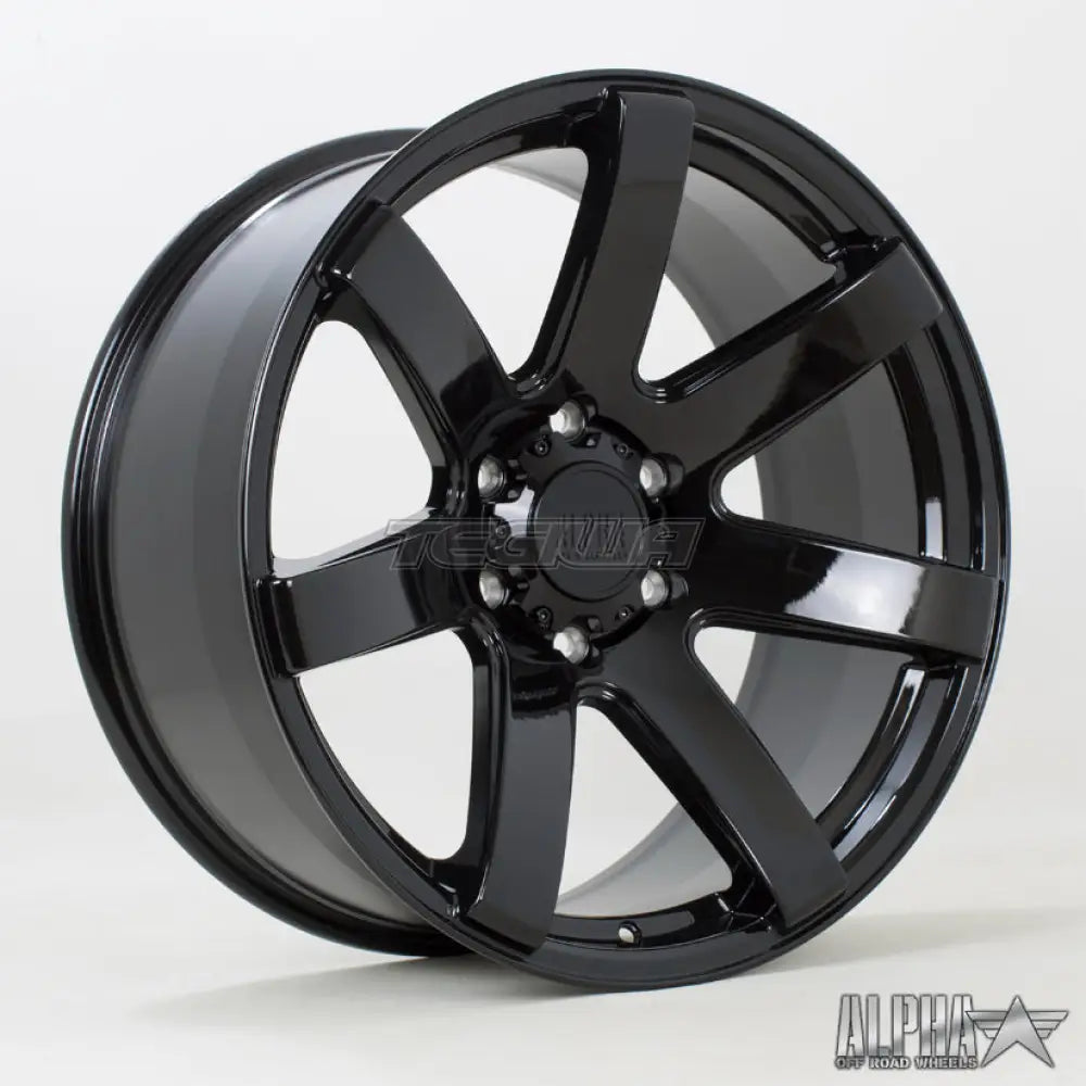 Alpha Offroad Gauntlet Alloy Wheel 20x9 ET40 6x139 Black 106.1mm CB Alloy Wheels