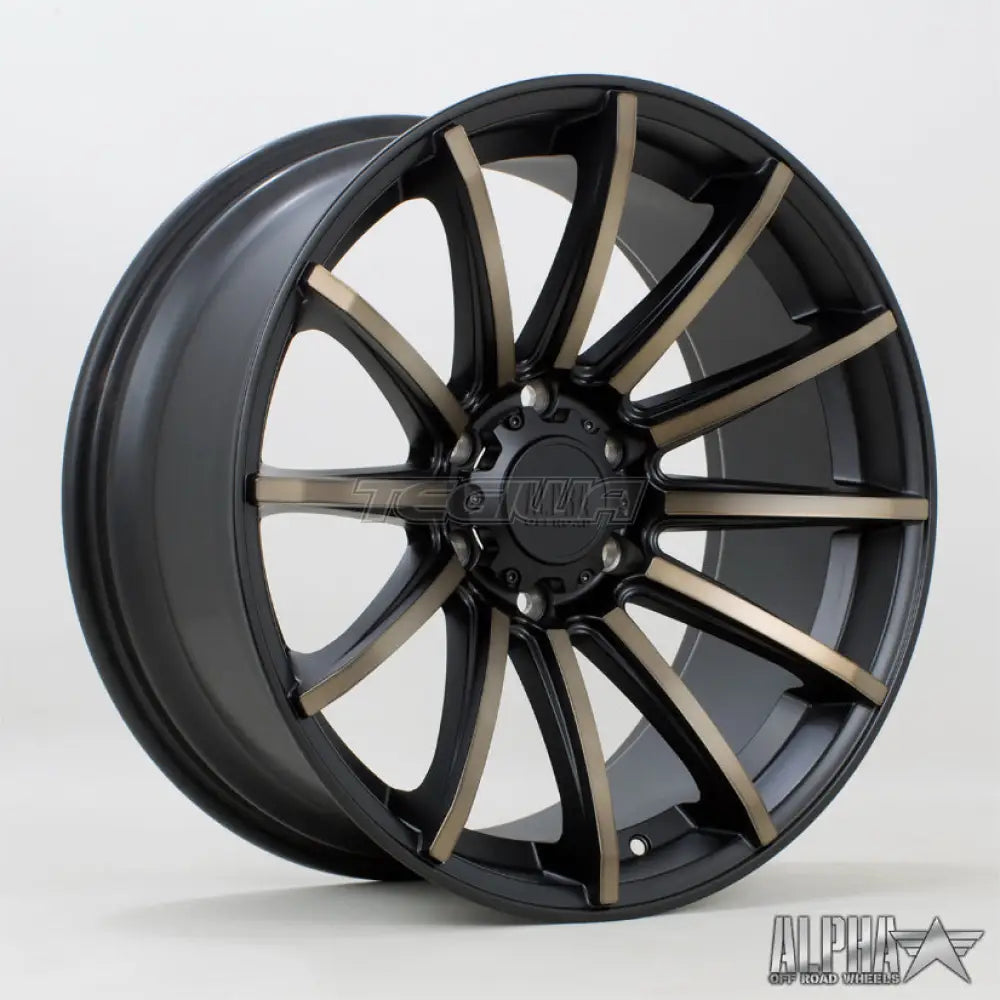 Alpha Offroad Machete Alloy Wheel 20x9 ET30 6x139 Satin Black Bronze Spokes 106.1mm CB Alloy Wheels