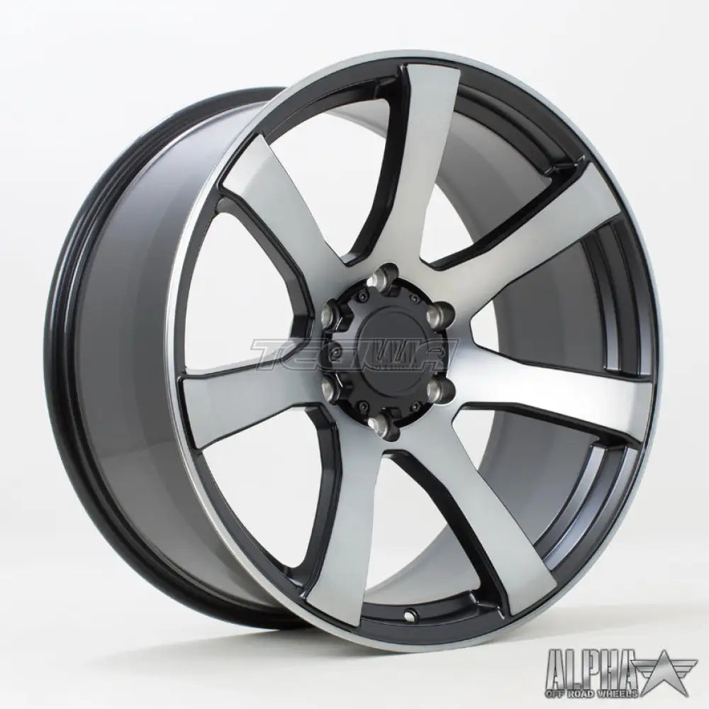 Alpha Offroad RIOT Alloy Wheel 20x9 ET10 6x139 Satin Black Machined Face 106.1mm CB Alloy Wheels