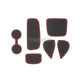 Anti-Slip Rubber Interior Mats Cup Coaster Set Black/Red Toyota Gr Yaris 20 +