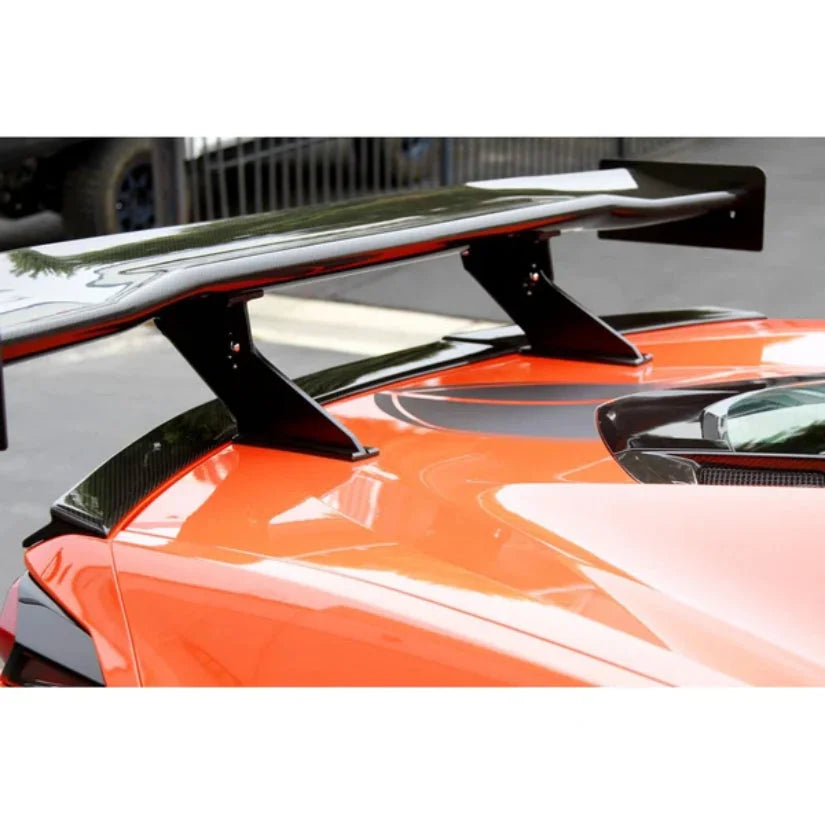 Apr Performance Gtc-500 71In Adjustable Carbon Fiber Wing With Spoiler Delete Chevrolet Corvette C8