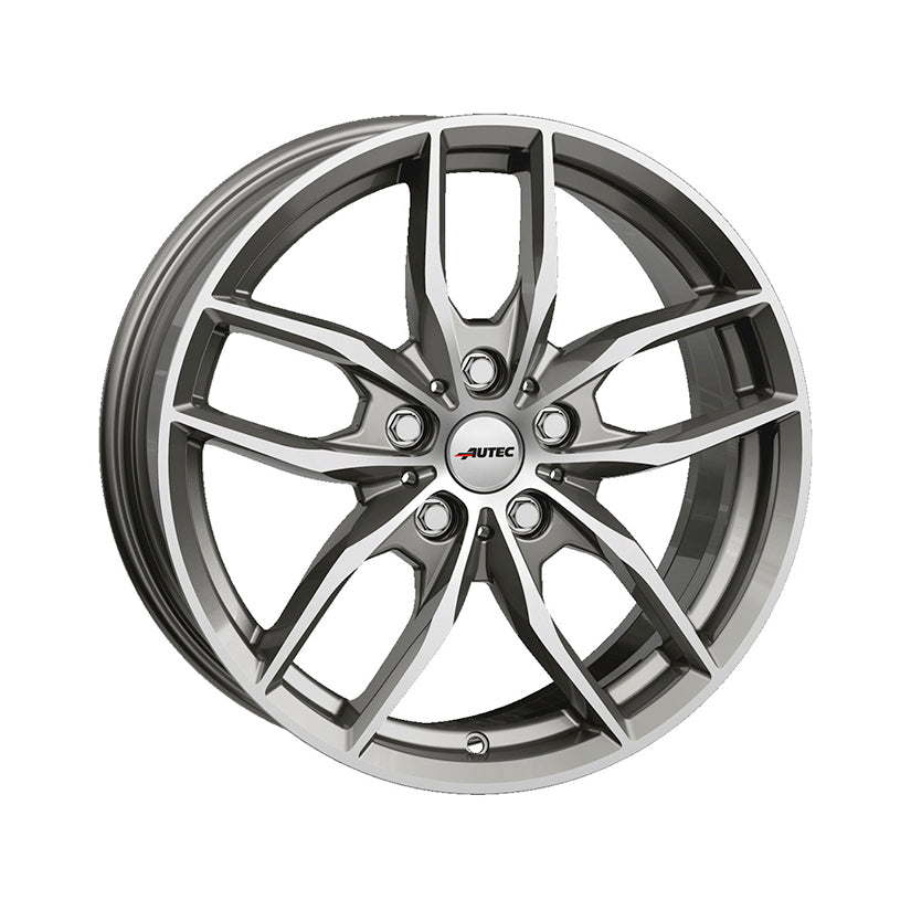 AUTEC Bavaris Alloy Wheel 18x8 ET57 5x112 Titanium Silver Polished 66.6mm CB