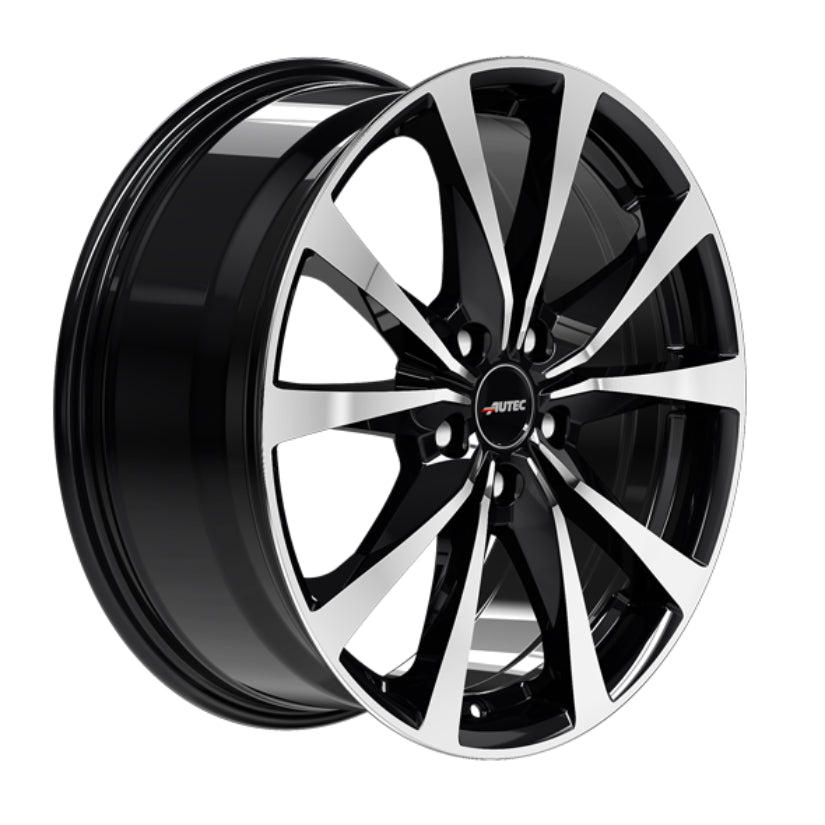 AUTEC Brixen Alloy Wheel 20x8 ET39 5x112 Black Polished 66.5mm CB