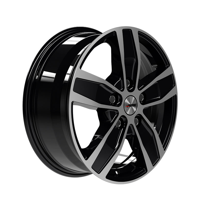 AUTEC Quantro Alloy Wheel 15x6 ET60 5x118 Black Polished 71.1mm CB