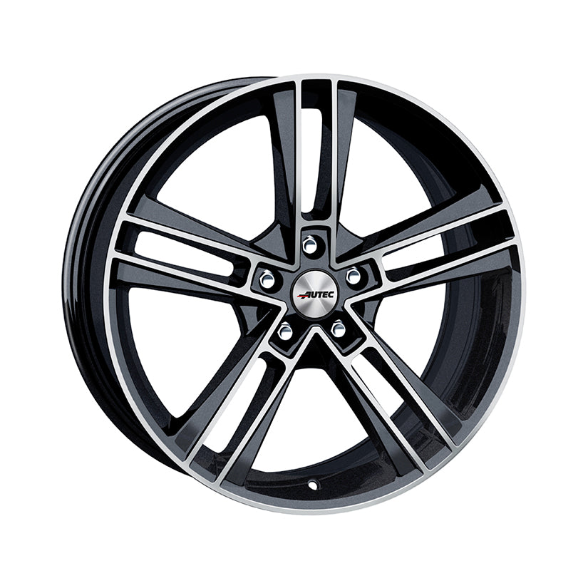 AUTEC Rias Alloy Wheel 20x8.5 ET40 5x120 Black Metallic Polished 64.1mm CB
