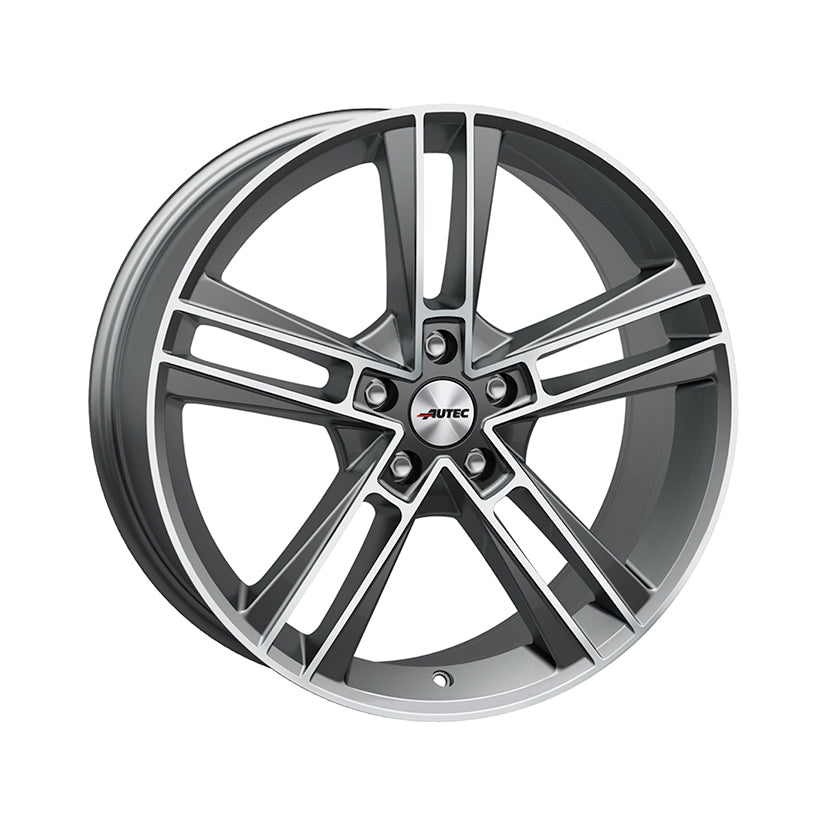 AUTEC Rias Alloy Wheel 20x8.5 ET48 5x112 Titanium Silver Matt Polished 70mm CB