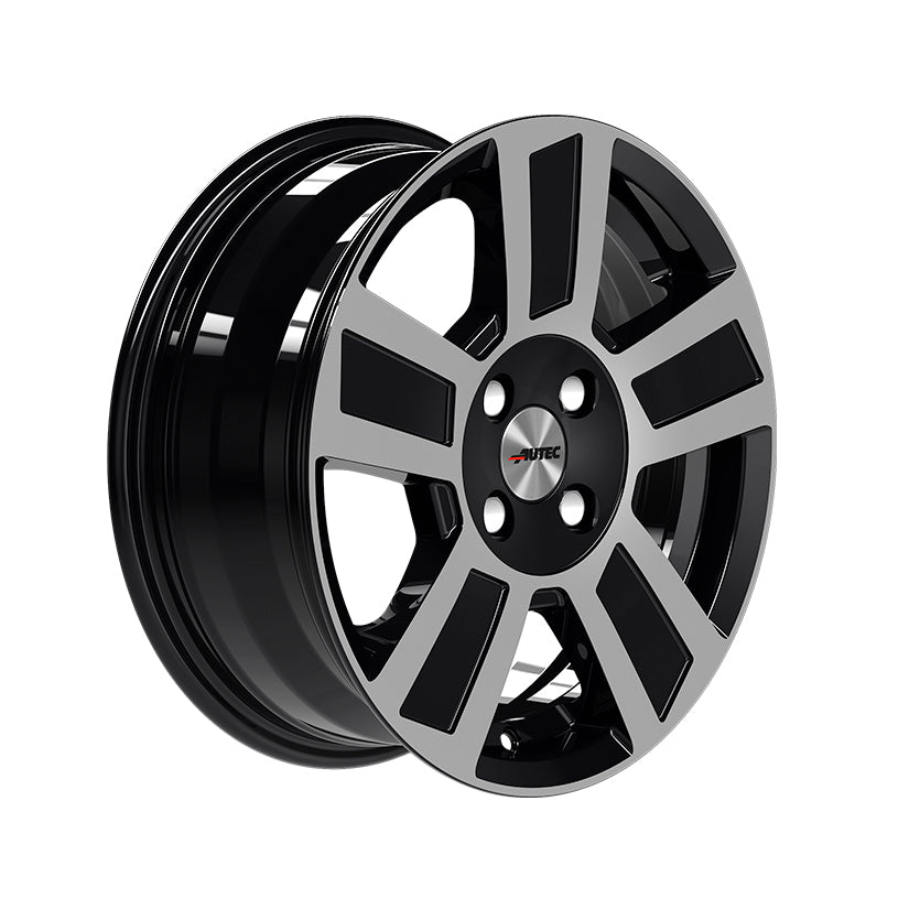 AUTEC Tigris Alloy Wheel 14x6 ET30 4x100 Black Polished 66.6mm CB