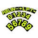 Bg Racing Standard Pit Board Number Set Yellow Tools