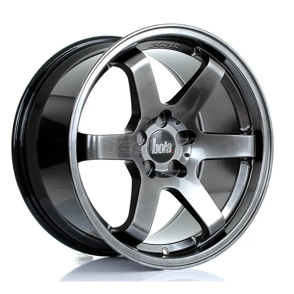 BOLA B1 Alloy Wheel 18x9.5 5x100 ET30 To 45 72.6mm CB Hyper Black Alloy Wheels