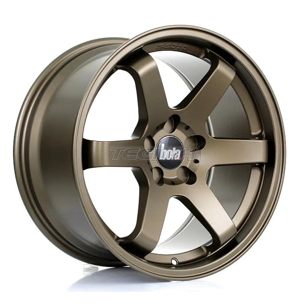BOLA B1 Alloy Wheel 18x9.5 5x100 ET30 To 45 72.6mm CB Matt Bronze Alloy Wheels