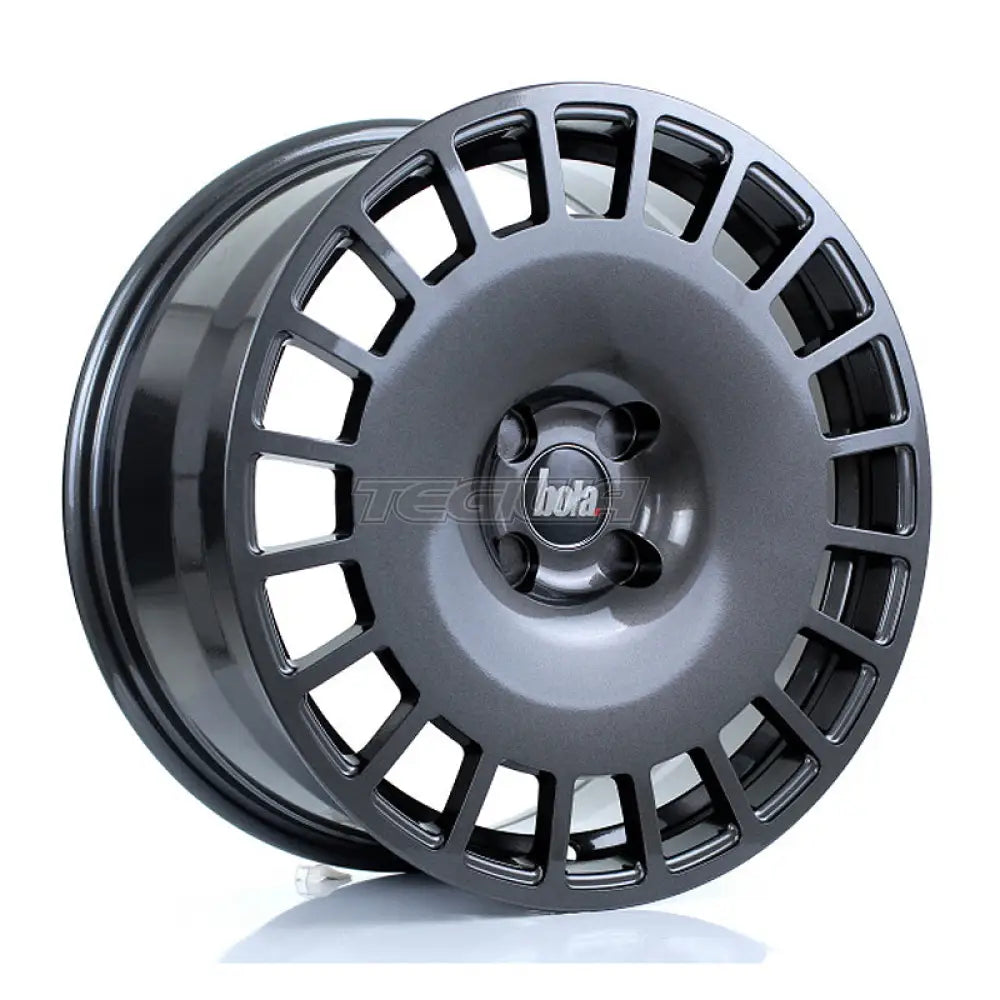 BOLA B12 Alloy Wheel 17x8 4x100 ET30 To 45 72.6mm CB Gloss Gunmetal Alloy Wheels