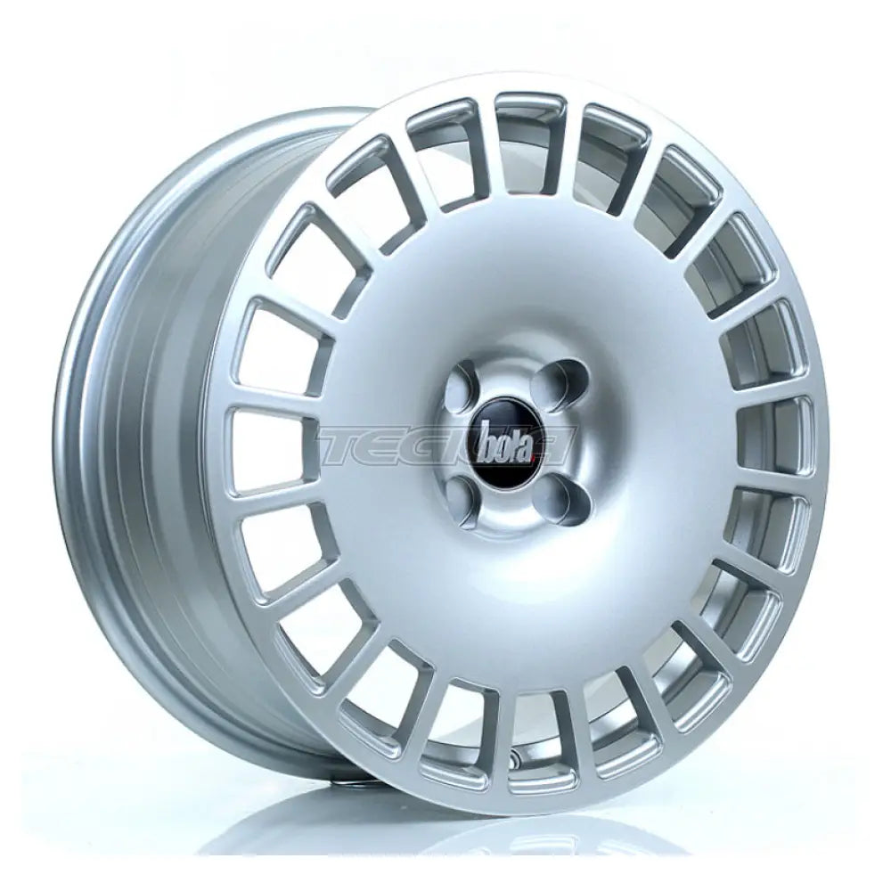 BOLA B12 Alloy Wheel 17x8 ET30 TO 45 4x108 Crystal Silver 72.6mm CB Alloy Wheels