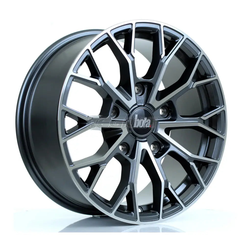 BOLA B24 Alloy Wheel 18x8 5x160 ET50 65.1mm CB Gloss Gunmetal Polished Face Alloy Wheels