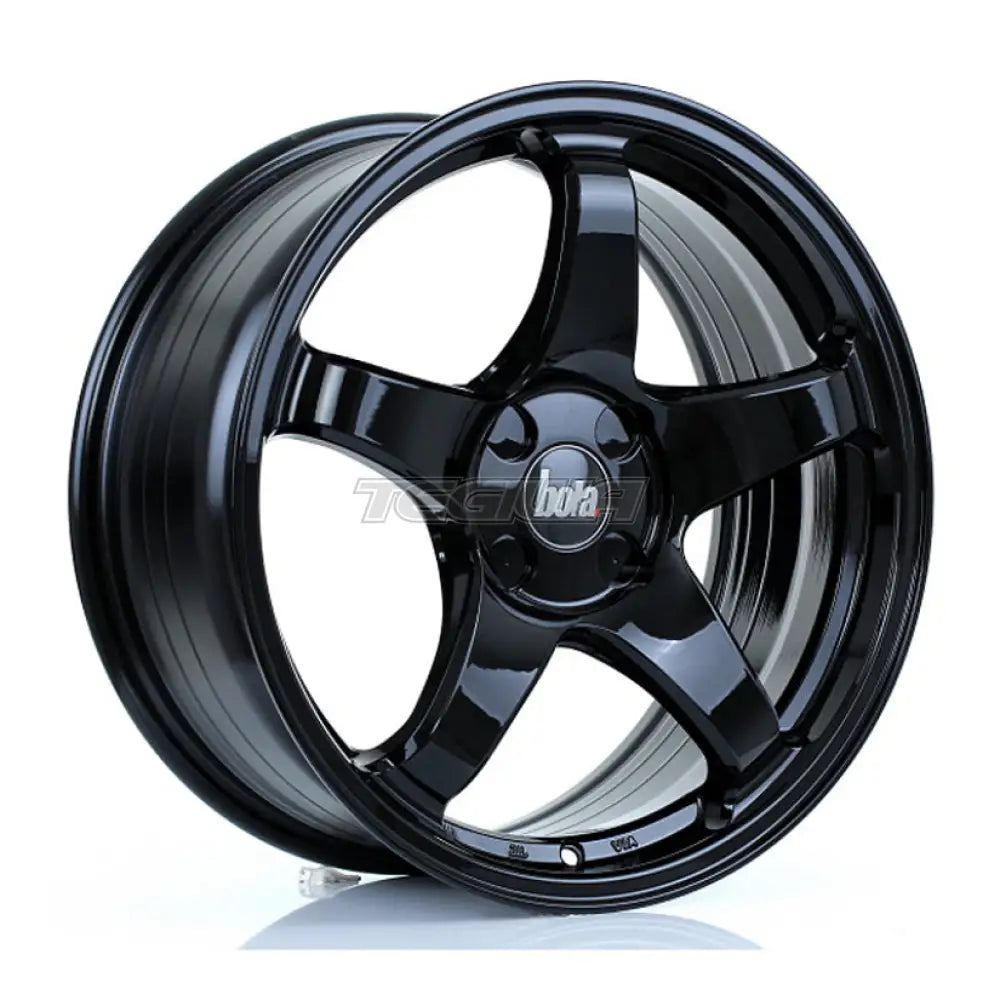 BOLA B2R Alloy Wheel 17x7.5 ET40 4x108 Gloss Black 72.6mm CB Alloy Wheels