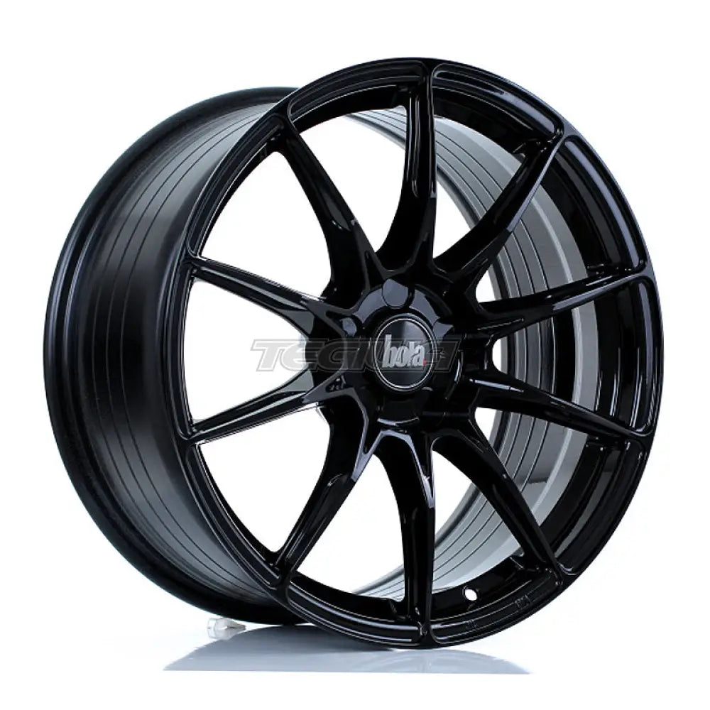 BOLA FLB Alloy Wheel 18x8.5 5x100 ET25 To 45 72.6mm CB Gloss Black Alloy Wheels
