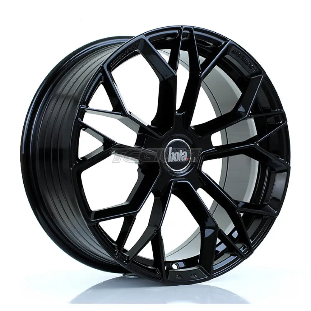 BOLA FLF Alloy Wheel 18x8 5x100 ET40 To 50 72.6mm CB Gloss Black Alloy Wheels