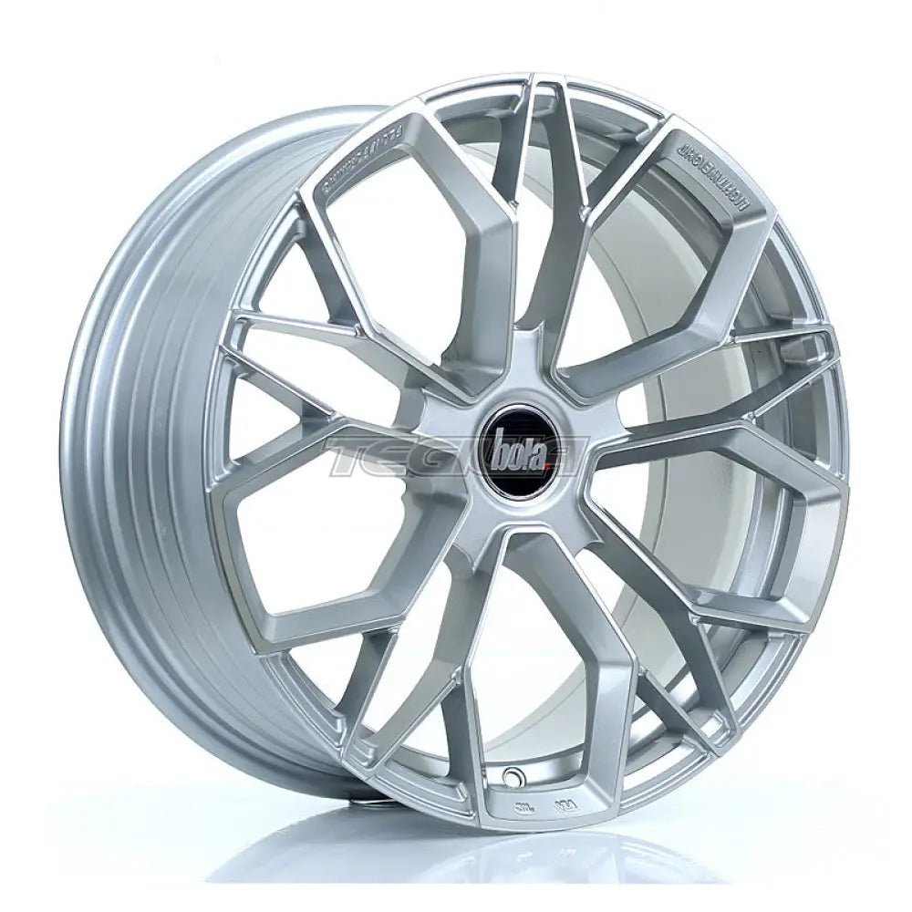 BOLA FLF Alloy Wheel 18x8 5x112 ET40 To 50 72.6mm CB Silver Polished Face Alloy Wheels