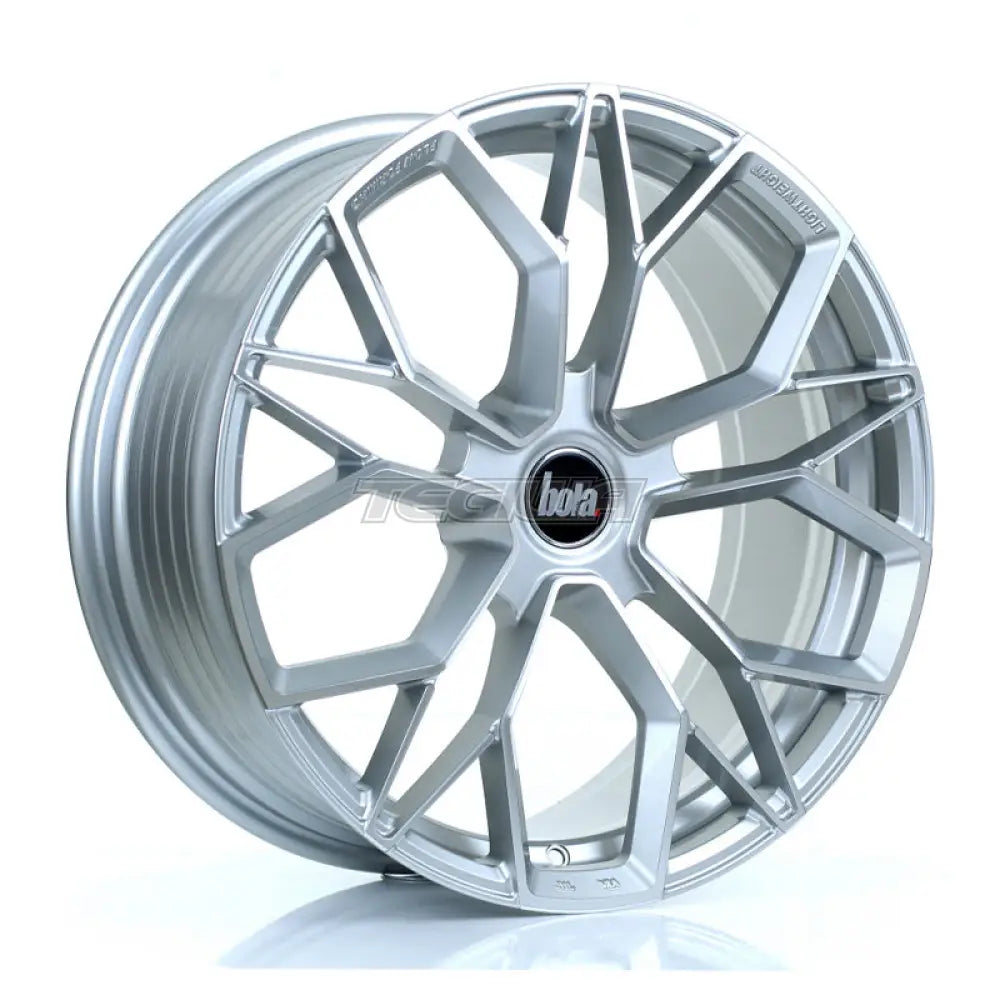 BOLA FLF Alloy Wheel 19x8.5 5x114 ET42 To 50 72.6mm CB Silver Polished Face Alloy Wheels