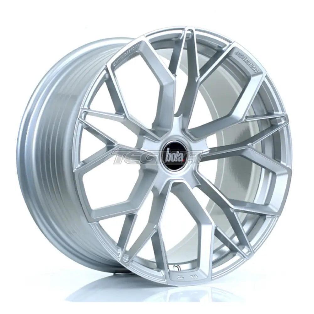 BOLA FLF Alloy Wheel 19x9.5 5x115 ET45 To 50 72.6mm CB Silver Polished Face Alloy Wheels
