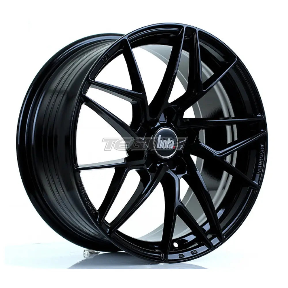 BOLA FLR Alloy Wheel 18x8.5 5x105 ET35 To 50 72.6mm CB Gloss Black Alloy Wheels