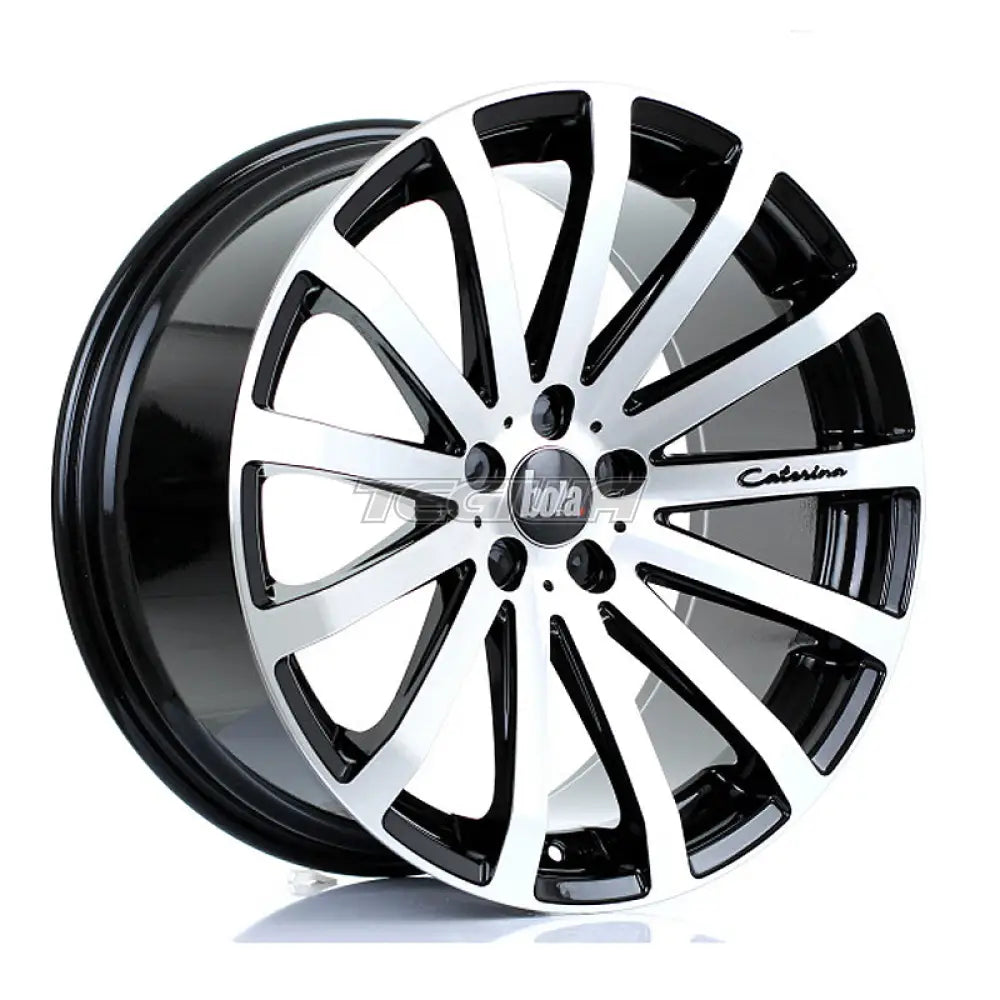 BOLA XTR Alloy Wheel 20x9.5 5x130 ET20 To 45 72.6mm CB Gloss Black Polished Face Alloy Wheels