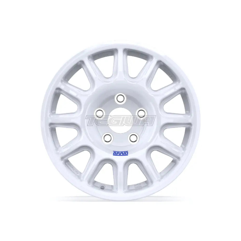 Braid Fullrace Rally T Alloy Wheel 15x7 ET25 to 73 5x100 White Shiny Alloy Wheels