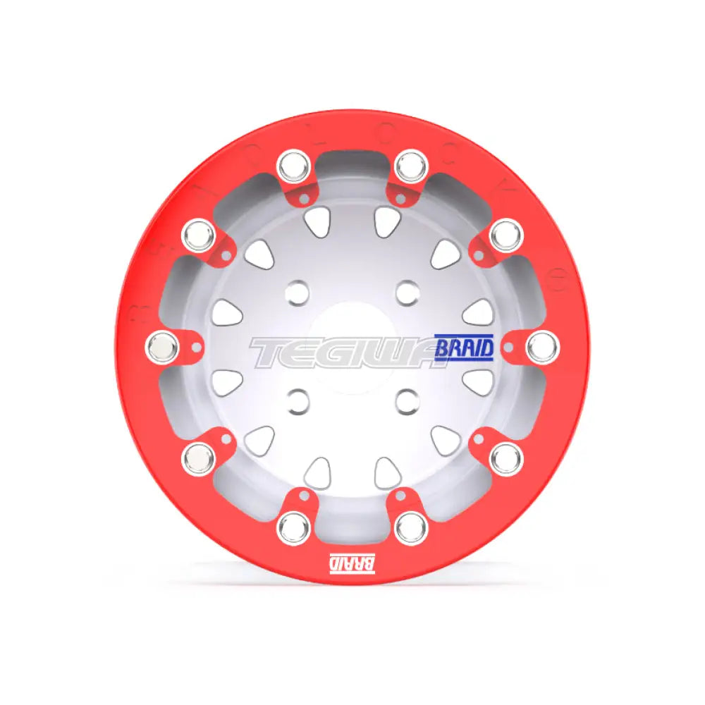 Braid Tenrace + Beadlock A Alloy Wheel 10x8 ET3 + 5 4x100 White Shiny Alloy Wheels