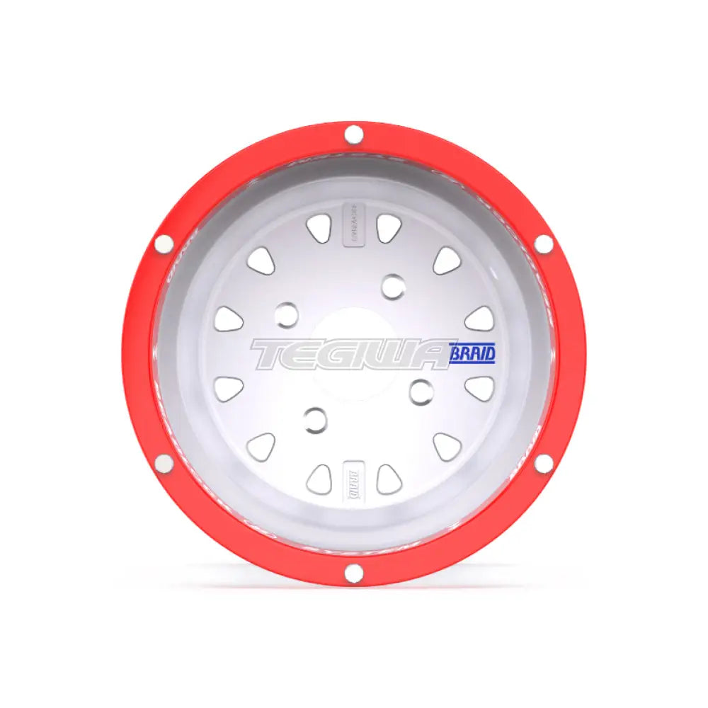 Braid Tenrace + Beadlock B Alloy Wheel 10x8 ET3 + 5 4x100 White Shiny Alloy Wheels