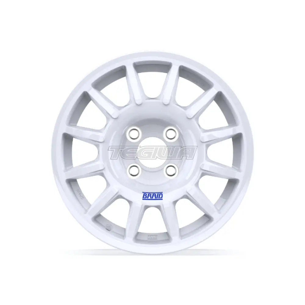 Braid Winrace TA Alloy Wheel 14x6 ET12 to 53 4x100 White Shiny Alloy Wheels