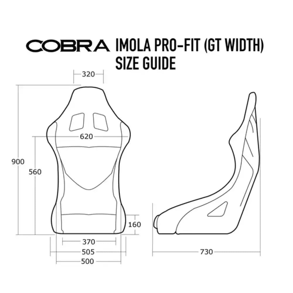 Cobra Imola T Pro-Fit Fibreglass Bucket Seat FIA Homologated Seats Rails & Mounts