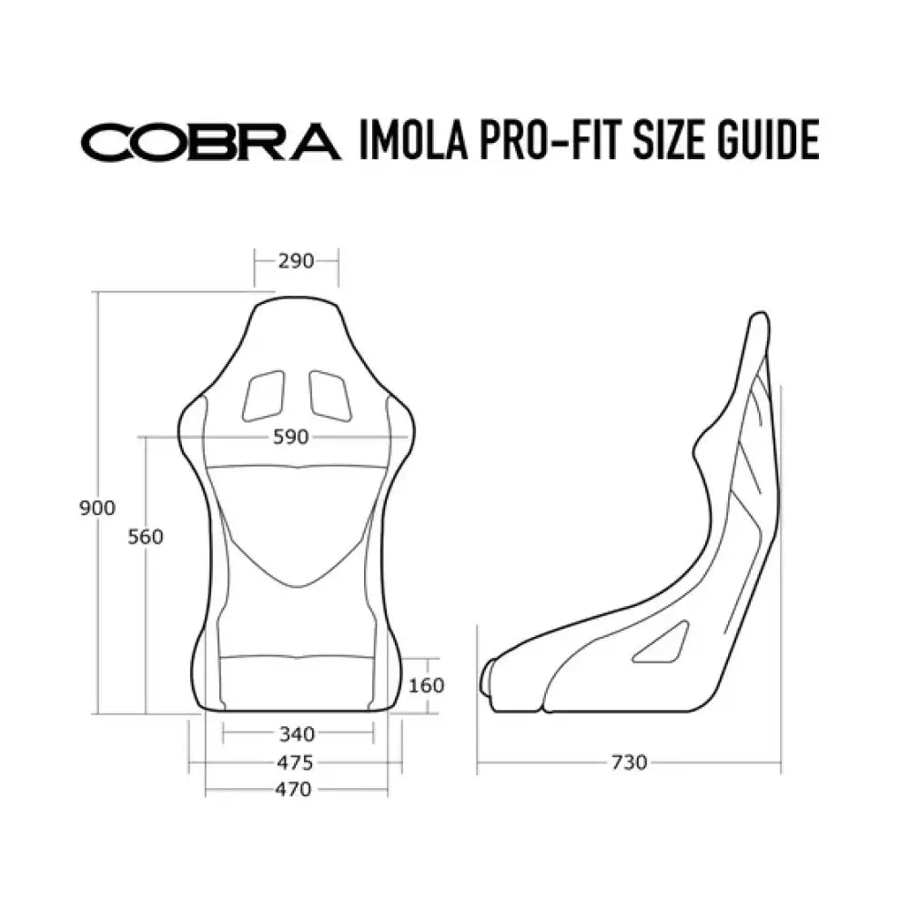 Cobra Imola T Pro-Fit Fibreglass Bucket Seat FIA Homologated Seats Rails & Mounts