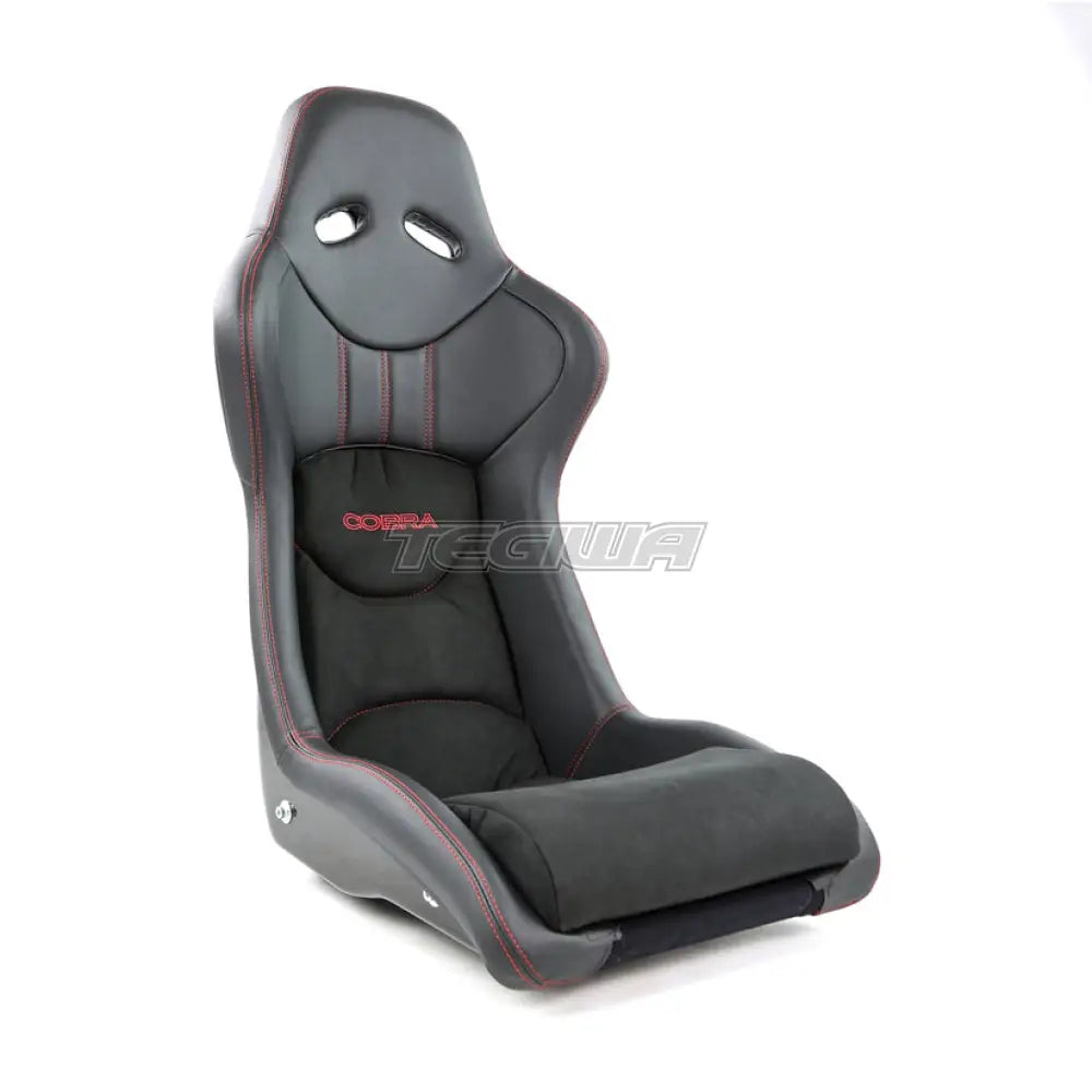 Cobra Nogaro Grp Gloss Black Bucket Seat Red Seats Rails & Mounts