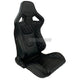 Corbeau Sportline RXI Diamond Edition Reclining Bucket Seat Black Vinyl/Black Stitch
