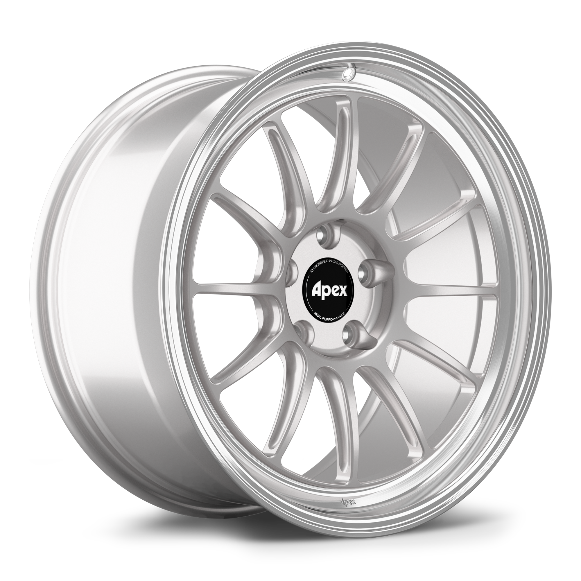 Apex SL-12RT Forged Alloy Wheel 19x10 ET32 5x120.65mm - Machined Lip - Race Silver 70.3mm CB