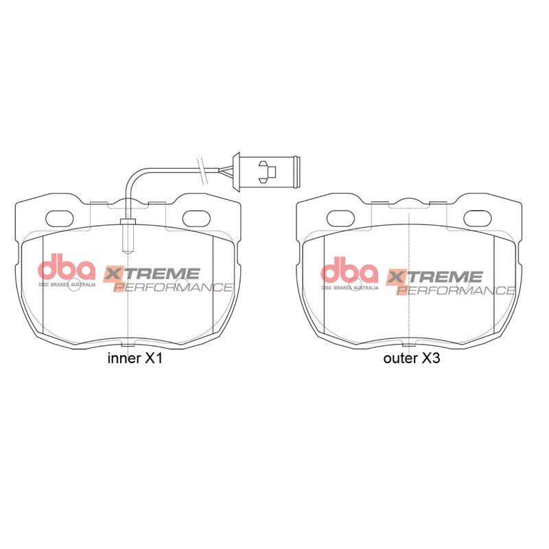 DBA Xtreme Performance Brake Pads 105mm x 72.5mm DB1176XP - Front