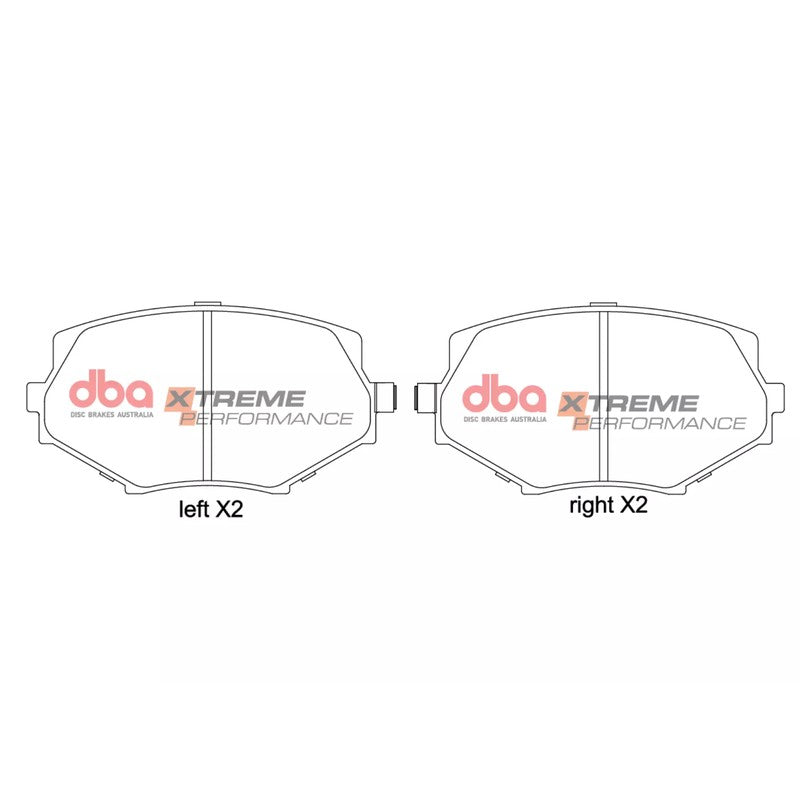 DBA Xtreme Performance Brake Pads 110mm x 57.2mm DB1282XP - Front